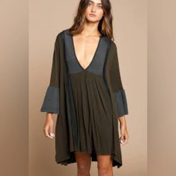 V-Neck Tunic Dress - Picture 1 of 10